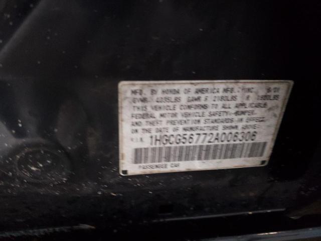 Photo 10 from auction – 2002 HONDA ACCORD with VIN 1HGCG56772A006306