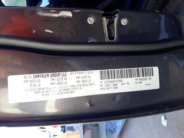 Photo 10 from auction – 2015 DODGE CHARGER SE with VIN 2C3CDXBG4FH737859