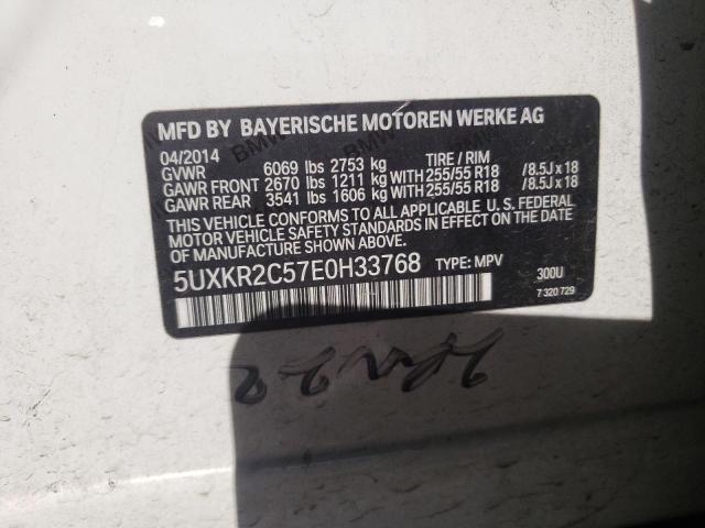 Photo 10 from auction – 2014 BMW X5 SDRIVE3 with VIN 5UXKR2C57E0H33768