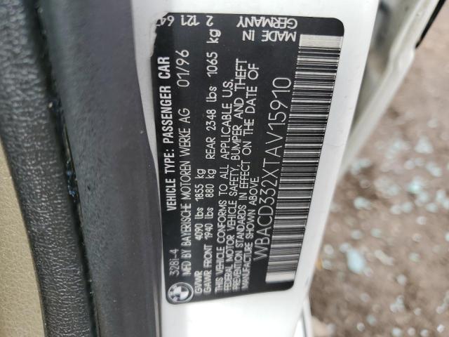 Photo 10 from auction – 1996 BMW 328 I with VIN WBACD332XTAV15910