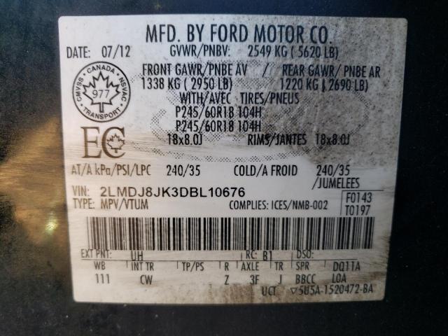 Photo 10 from auction – 2013 LINCOLN MKX with VIN 2LMDJ8JK3DBL10676