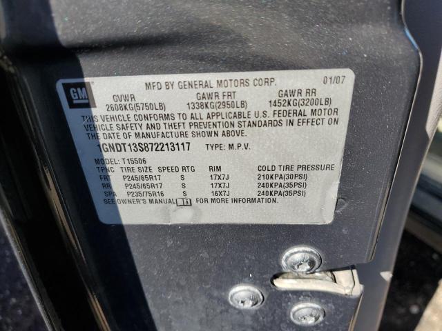 Photo 10 from auction – 2007 CHEVROLET TRAILBLAZE with VIN 1GNDT13S872213117