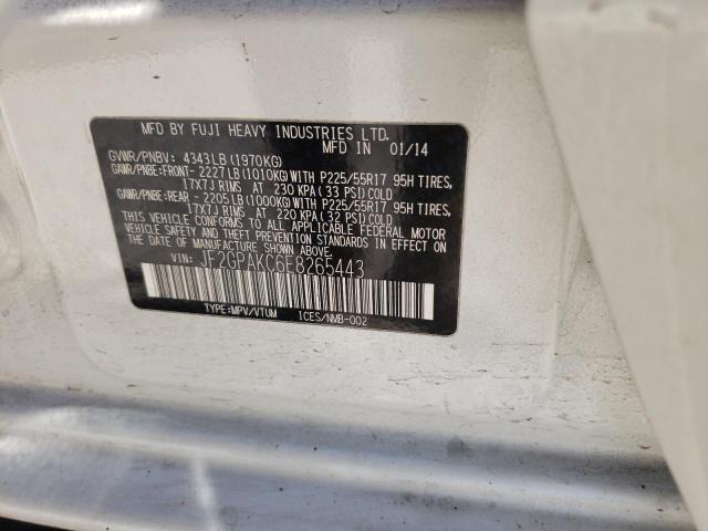 Photo 10 from auction – 2014 SUBARU XV CROSSTR with VIN JF2GPAKC6E8265443