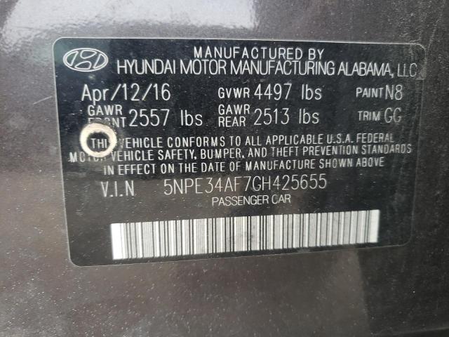 Photo 10 from auction – 2016 HYUNDAI SONATA SPO with VIN 5NPE34AF7GH425655