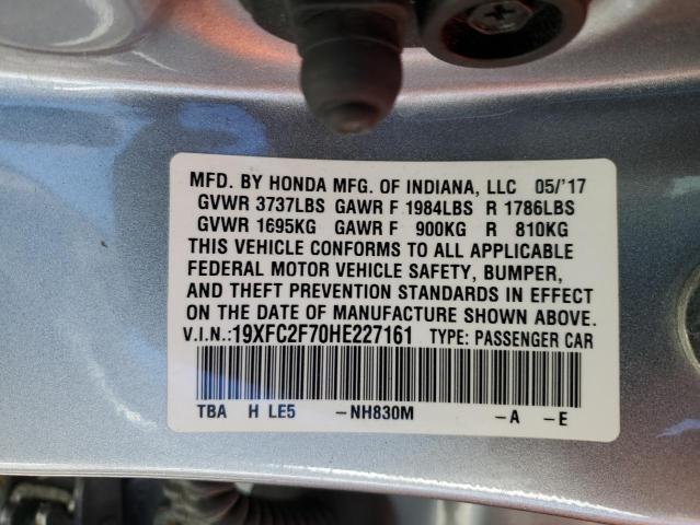 Photo 10 from auction – 2017 HONDA CIVIC EX with VIN 19XFC2F70HE227161