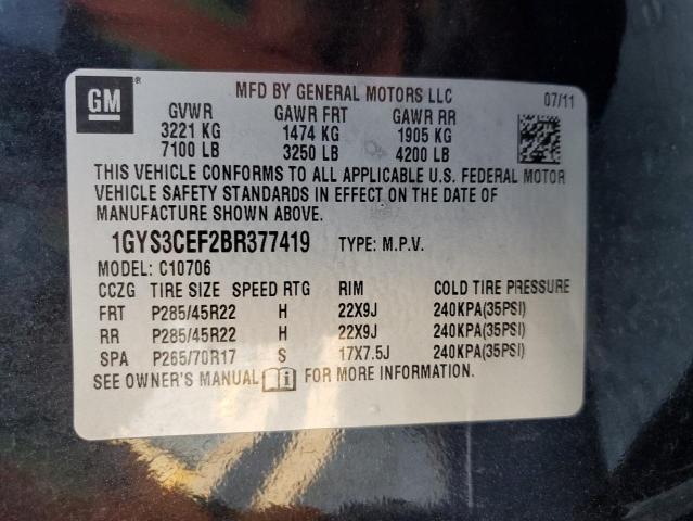 Photo 14 from auction – 2011 CADILLAC ESCALADE P with VIN 1GYS3CEF2BR377419