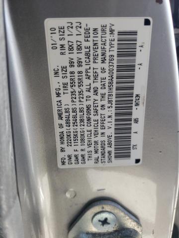 Photo 10 from auction – 2010 ACURA RDX with VIN 5J8TB1H58AA003769