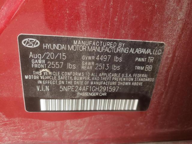 Photo 10 from auction – 2016 HYUNDAI SONATA SE with VIN 5NPE24AF1GH291597