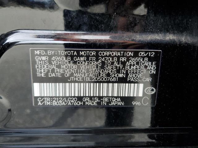 Photo 10 from auction – 2013 LEXUS GS 350 with VIN JTHCE1BL2D5007681