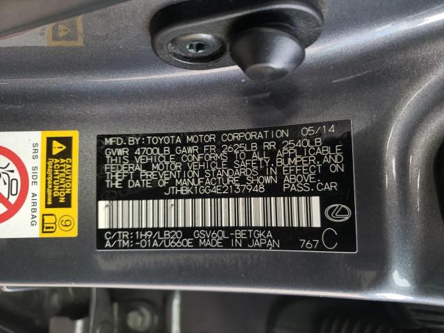 Photo 10 from auction – 2014 LEXUS ES 350 with VIN JTHBK1GG4E2137948