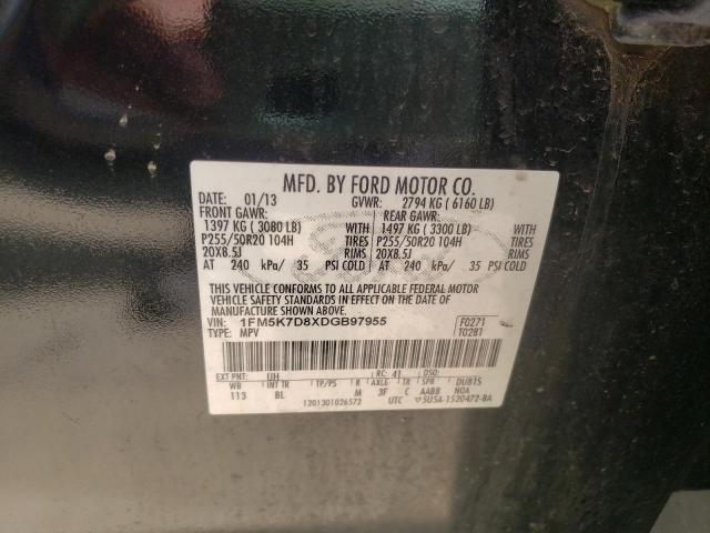 Photo 10 from auction – 2013 FORD EXPLORER X with VIN 1FM5K7D8XDGB97955