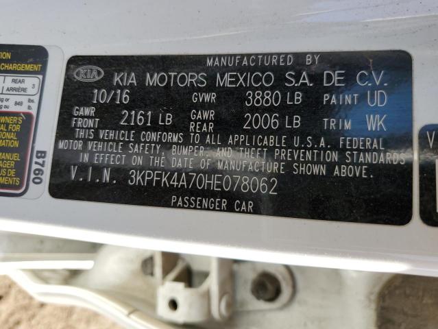 Photo 10 from auction – 2017 KIA FORTE LX with VIN 3KPFK4A70HE078062