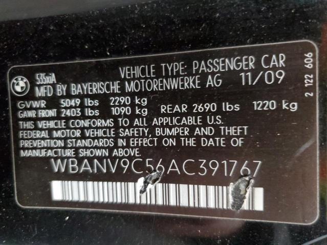 Photo 10 from auction – 2010 BMW 535 XI with VIN WBANV9C56AC391767
