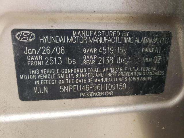 Photo 10 from auction – 2006 HYUNDAI SONATA GLS with VIN 5NPEU46F96H109159