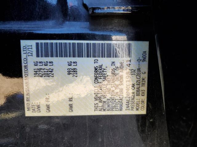 Photo 10 from auction – 2012 NISSAN ALTIMA BAS with VIN 1N4AL2AP4CC198741
