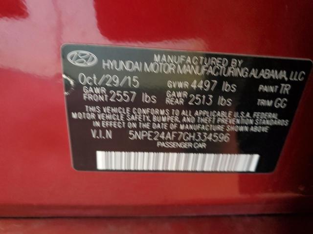 Photo 10 from auction – 2016 HYUNDAI SONATA SE with VIN 5NPE24AF7GH334596