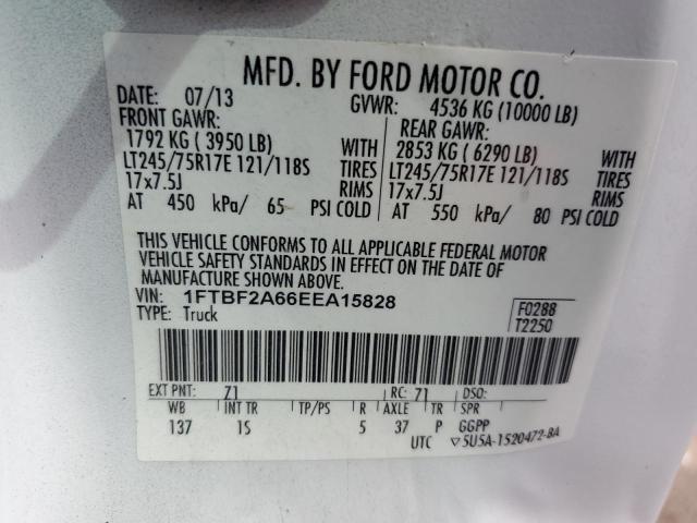 Photo 10 from auction – 2014 FORD F250 SUPER with VIN 1FTBF2A66EEA15828
