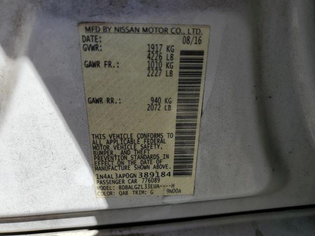 Photo 10 from auction – 2016 NISSAN ALTIMA 2.5 with VIN 1N4AL3AP0GN389184