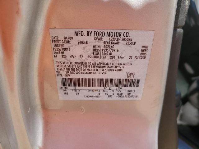 Photo 10 from auction – 2009 FORD ESCAPE LIM with VIN 1FMCU04G49KC03026