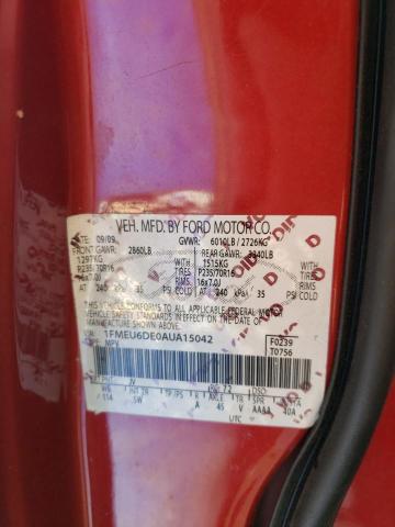 Photo 10 from auction – 2010 FORD EXPLORER X with VIN 1FMEU6DE0AUA15042