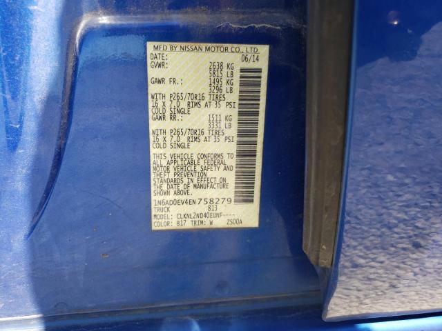 Photo 10 from auction – 2014 NISSAN FRONTIER S with VIN 1N6AD0EV4EN758279