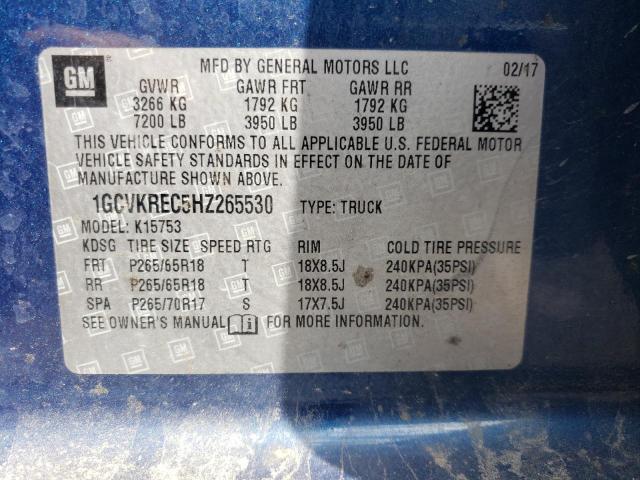 Photo 10 from auction – 2017 CHEVROLET SILVERADO with VIN 1GCVKREC5HZ265530