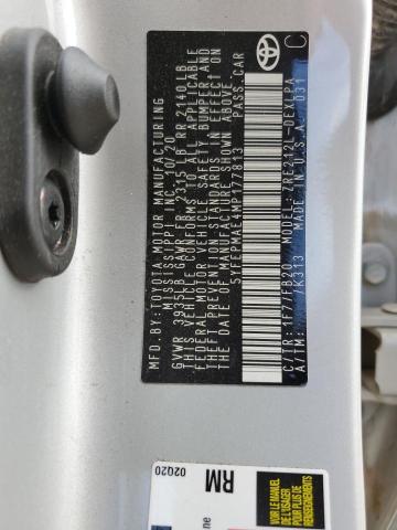 Photo 10 from auction – 2021 TOYOTA COROLLA LE with VIN 5YFEPMAE4MP177813