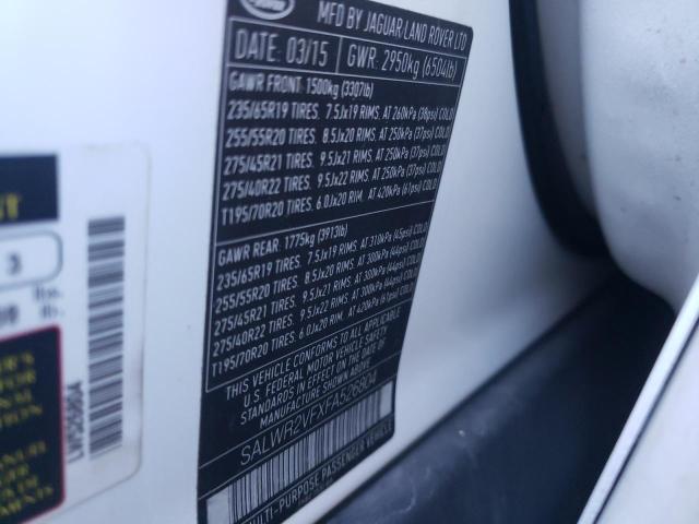 Photo 10 from auction – 2015 LAND ROVER RANGE ROVE with VIN SALWR2VFXFA526804