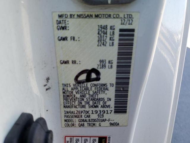 Photo 10 from auction – 2013 NISSAN ALTIMA S with VIN 1N4AL2EP7DC193917