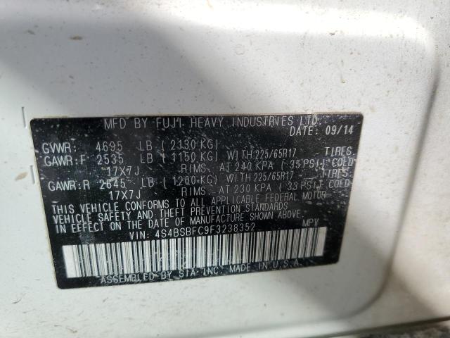 Снимка 10 от търг – 2015 SUBARU OUTBACK 2. с VIN 4S4BSBFC9F3238352