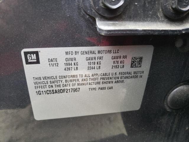 Photo 10 from auction – 2013 CHEVROLET MALIBU 1LT with VIN 1G11C5SA8DF217967