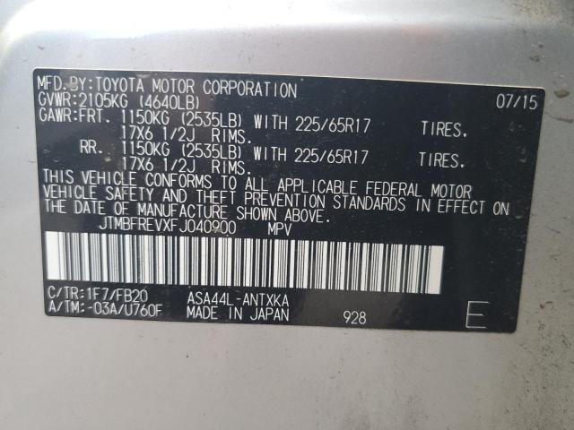 Photo 10 from auction – 2015 TOYOTA RAV4 LE with VIN JTMBFREVXFJ040900