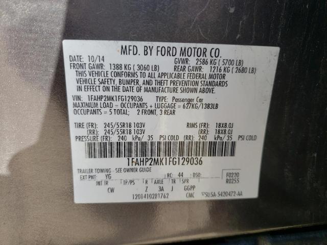 Фото 10 с аукциона – 2015 FORD TAURUS POL с VIN 1FAHP2MK1FG129036