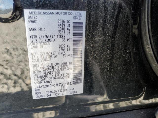 Photo 10 from auction – 2017 NISSAN ROGUE S with VIN 5N1AT2MT0HC872261