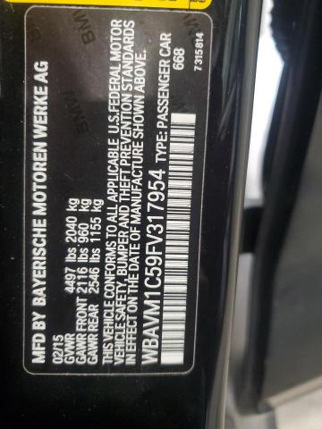Photo 10 from auction – 2015 BMW X1 SDRIVE2 with VIN WBAVM1C59FV317954