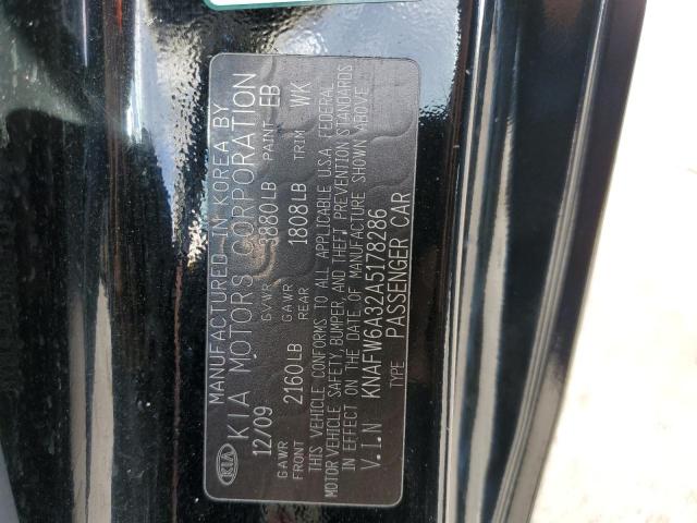 Photo 10 from auction – 2010 KIA FORTE SX with VIN KNAFW6A32A5178286