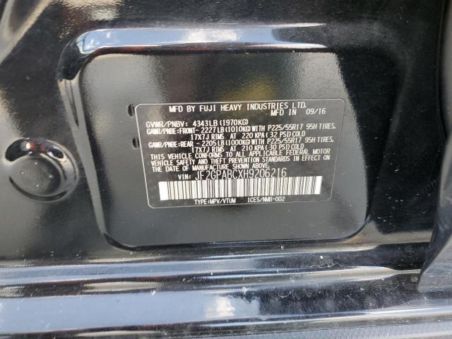 Photo 10 from auction – 2017 SUBARU CROSSTREK with VIN JF2GPABCXH9206216