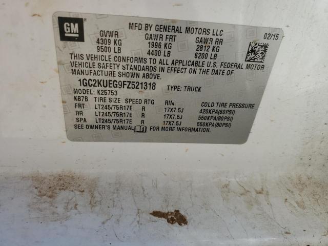 Photo 10 from auction – 2015 CHEVROLET SILVERADO with VIN 1GC2KUEG9FZ521318