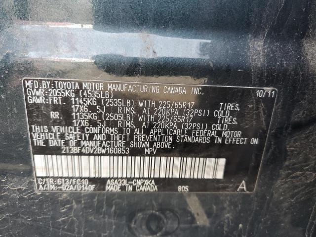 Photo 10 from auction – 2011 TOYOTA RAV4 with VIN 2T3BF4DV2BW160853