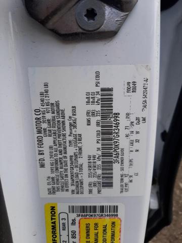 Photo 10 from auction – 2016 FORD FUSION TIT with VIN 3FA6P0K97GR346998