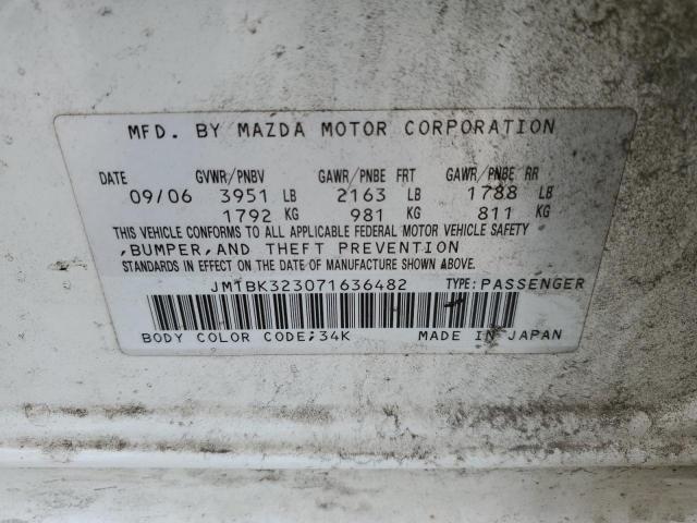 Photo 10 from auction – 2007 MAZDA 3 S with VIN JM1BK323071636482