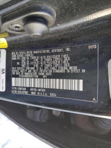 Photo 10 from auction – 2013 TOYOTA VENZA LE with VIN 4T3ZA3BB5DU077498