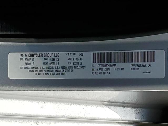 Photo 10 from auction – 2012 CHRYSLER 200 TOURIN with VIN 1C3CCBBB5CN190792