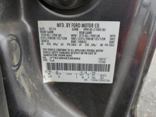 Photo 10 from auction – 2014 FORD F350 SUPER with VIN 1FT8X3B64EEB64962