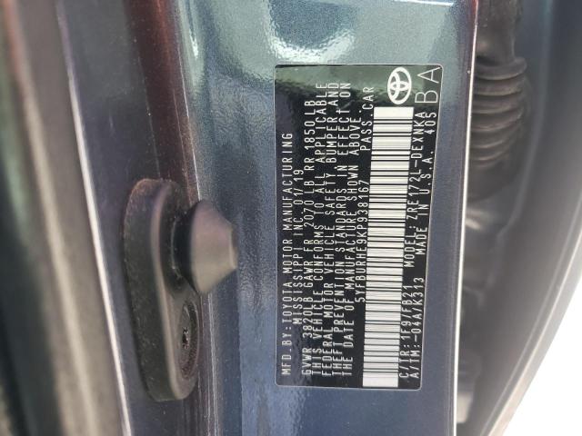 Photo 10 from auction – 2019 TOYOTA COROLLA L with VIN 5YFBURHE9KP938167