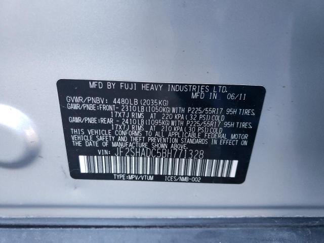 Photo 10 from auction – 2011 SUBARU FORESTER 2 with VIN JF2SHADC5BH771328