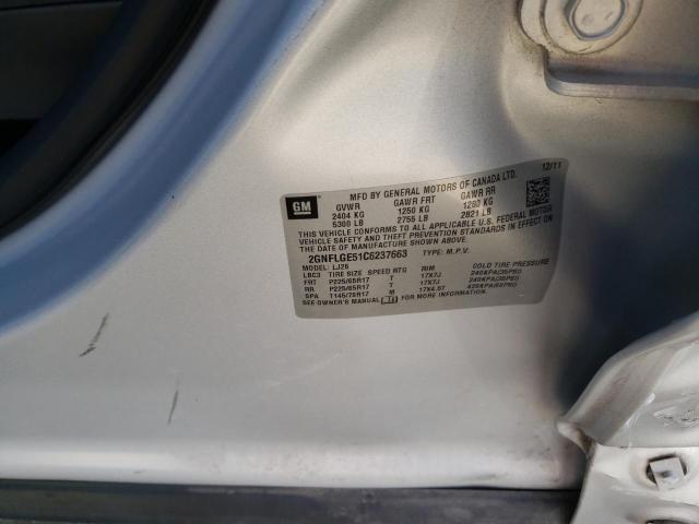 صورة رقم 10 من المزاد - 2012 CHEVROLET EQUINOX LT مع VIN 2GNFLGE51C6237663