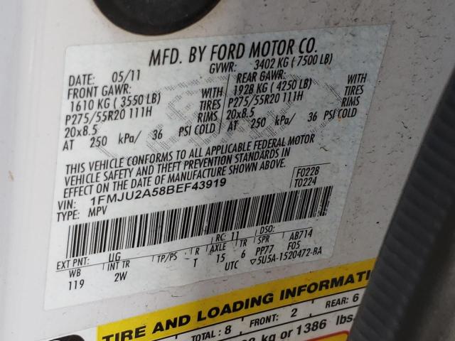Photo 10 from auction – 2011 FORD EXPEDITION with VIN 1FMJU2A58BEF43919