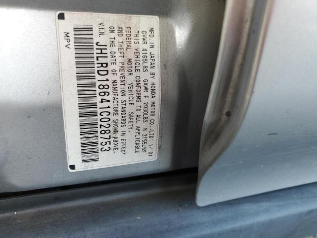 Photo 10 from auction – 2001 HONDA CR-V EX with VIN JHLRD18641C028753