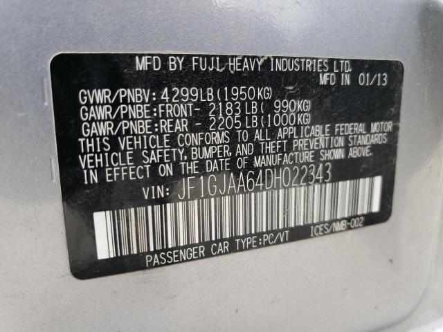 Photo 10 from auction – 2013 SUBARU IMPREZA with VIN JF1GJAA64DH022343